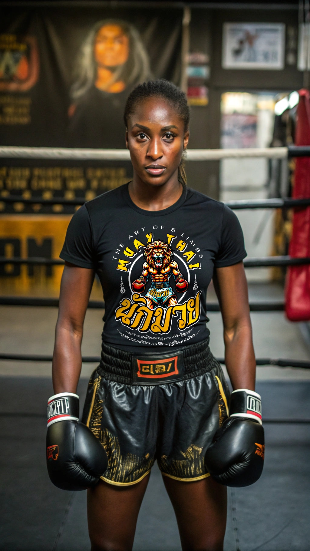 King of The Ring Muay Thai By Square Kombat - T-Shirt - Black