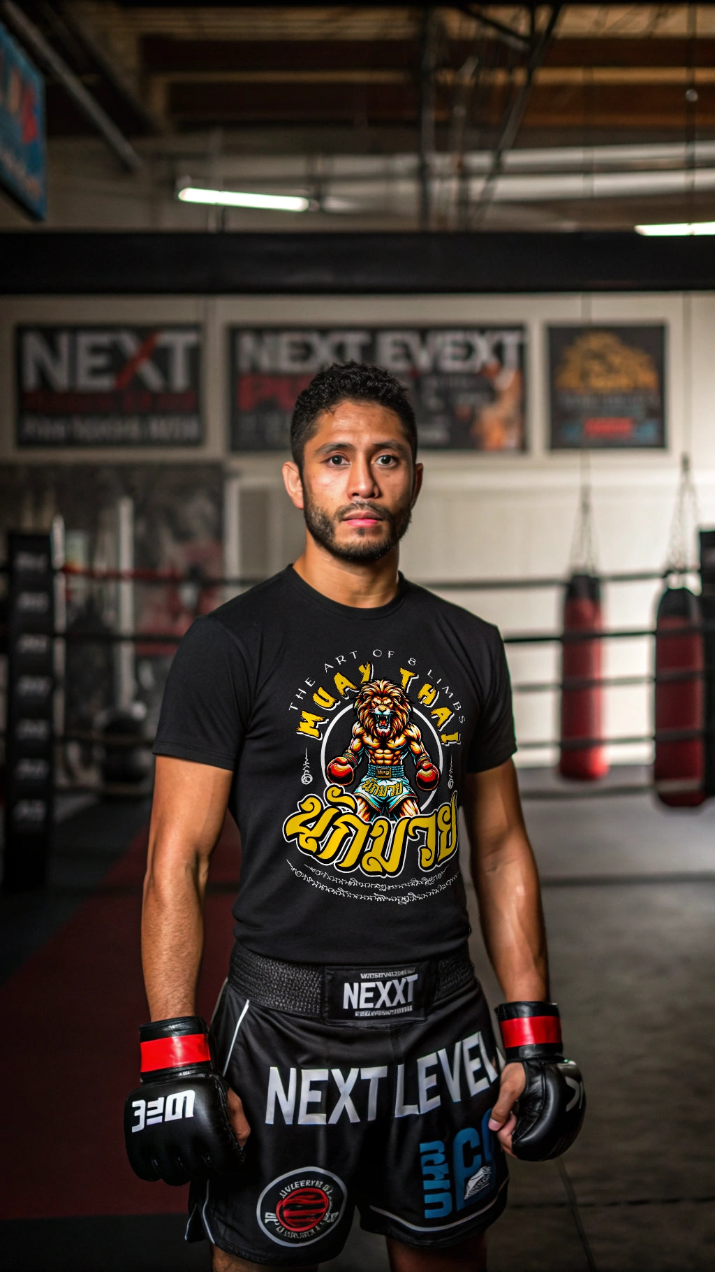 King of The Ring Muay Thai By Square Kombat - T-Shirt - Black
