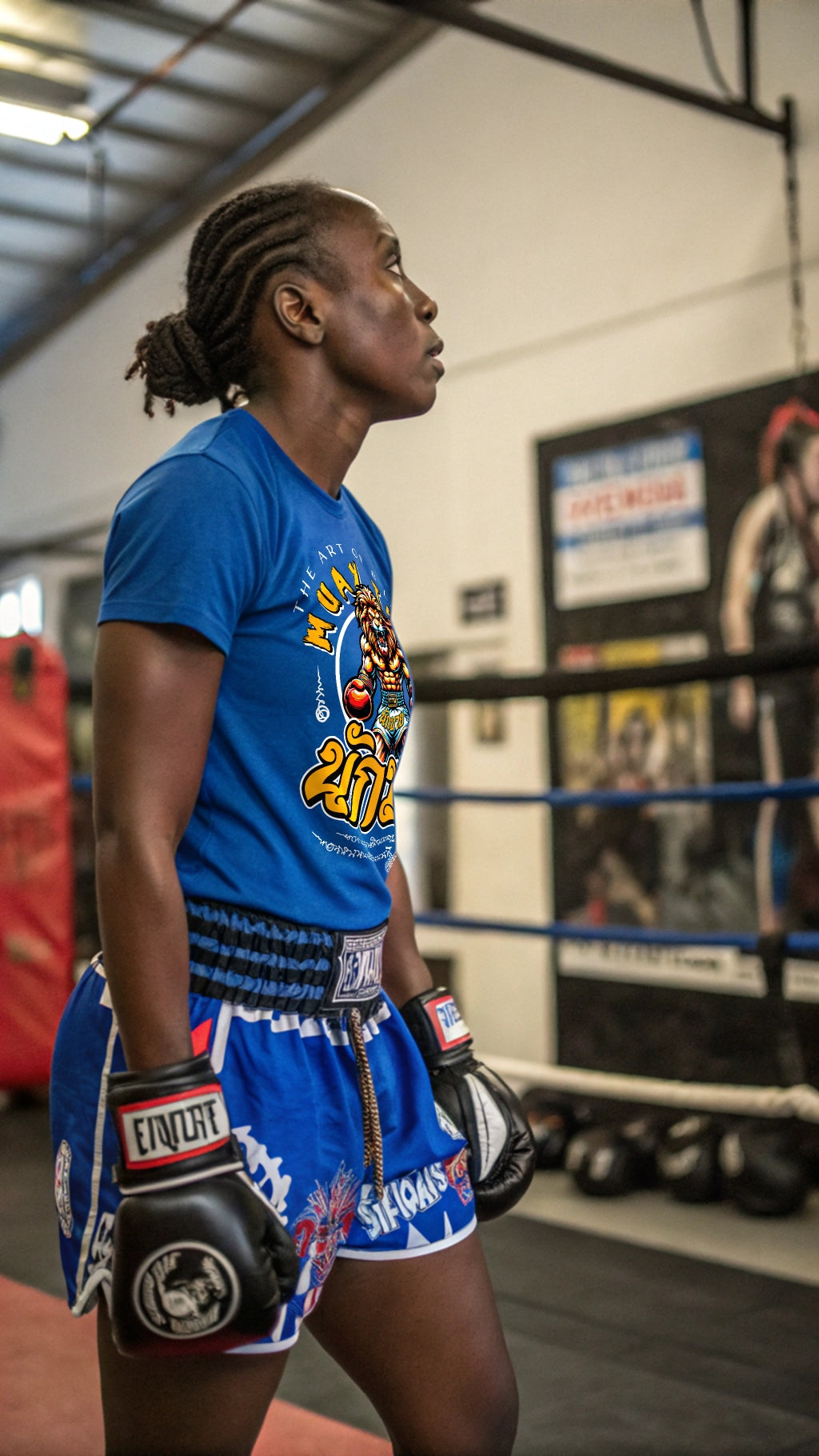 King of The Ring Muay Thai By Square Kombat - T-Shirt - Royal Blue