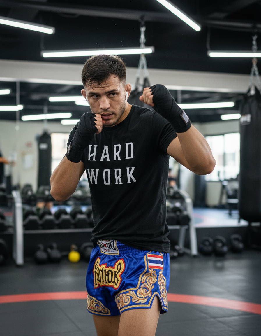 Hard Work By Square Kombat - T-Shirt - Black