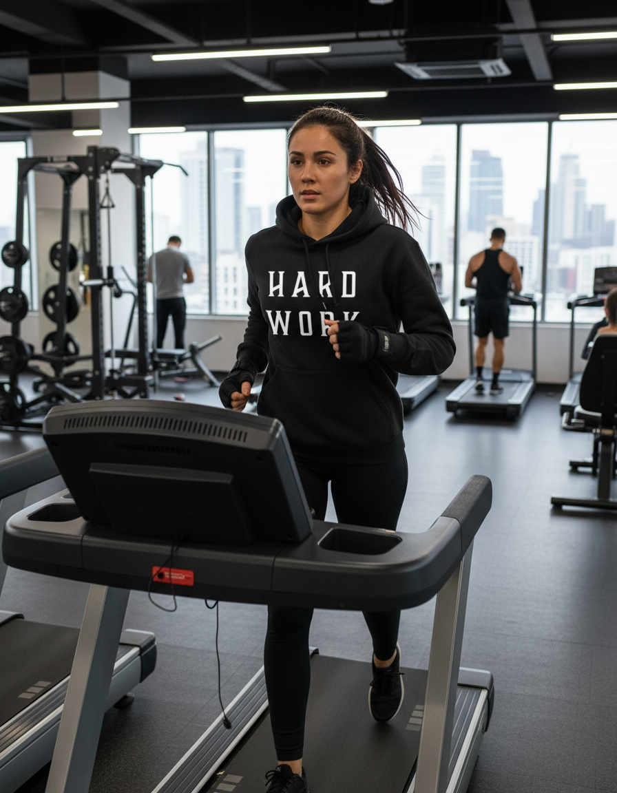 Hard Work By Square Kombat - Black Hoodie