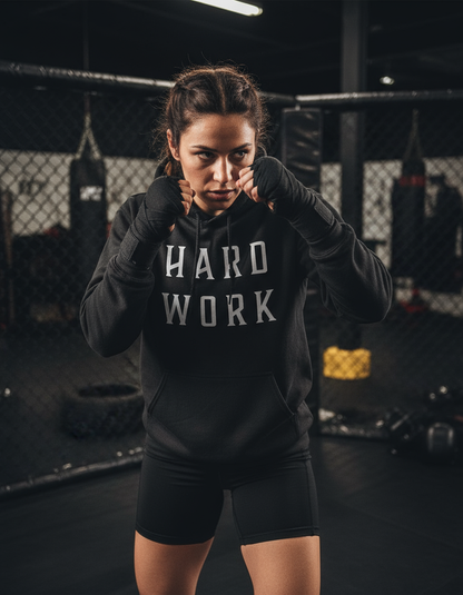 Hard Work By Square Kombat - Black Hoodie