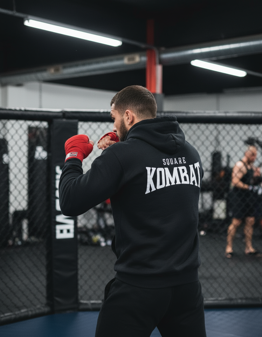 Hard Work By Square Kombat - Black Hoodie