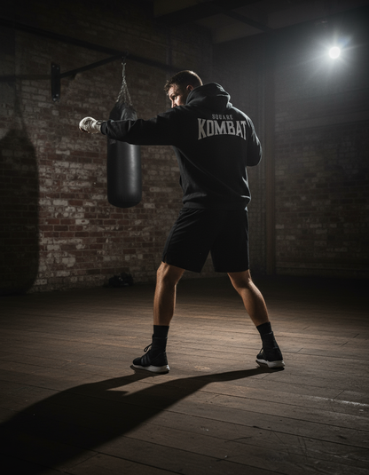 Hard Work By Square Kombat - Black Hoodie