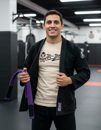 Jiu Jitsu Monkey by Square Kombat - T-Shirt - Sand