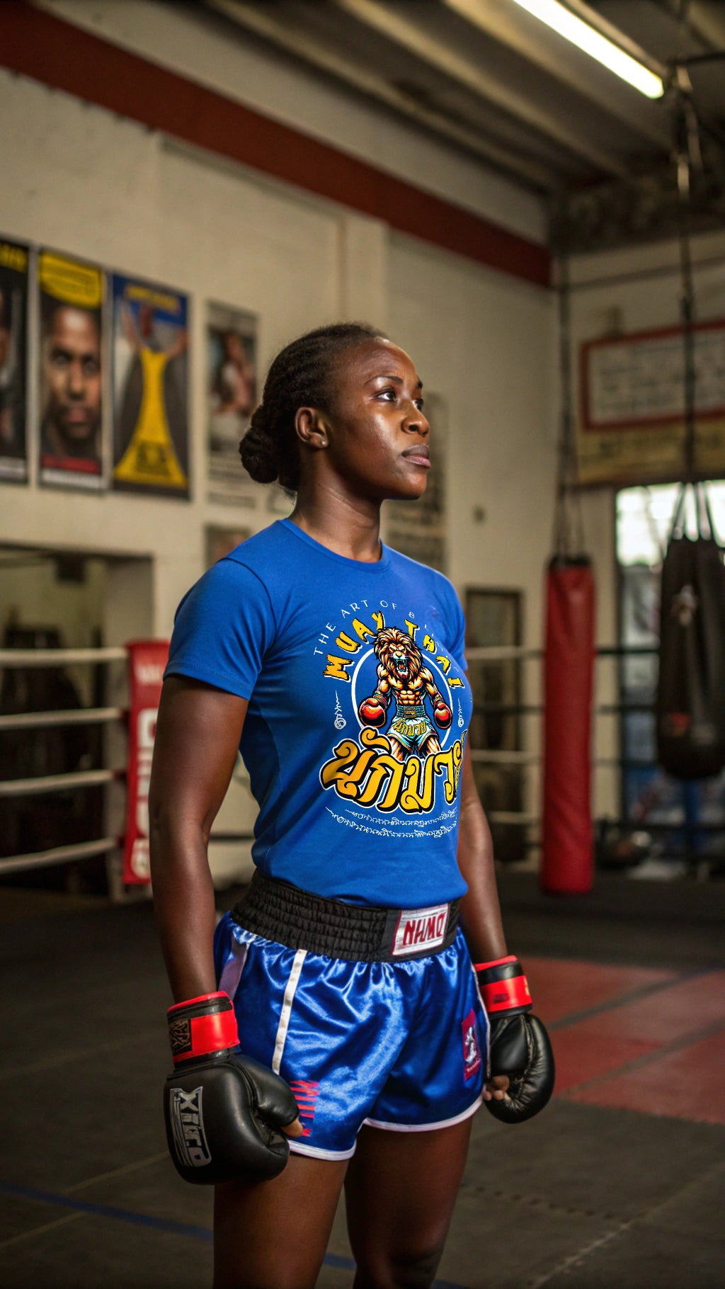 King of The Ring Muay Thai By Square Kombat - T-Shirt - Royal Blue