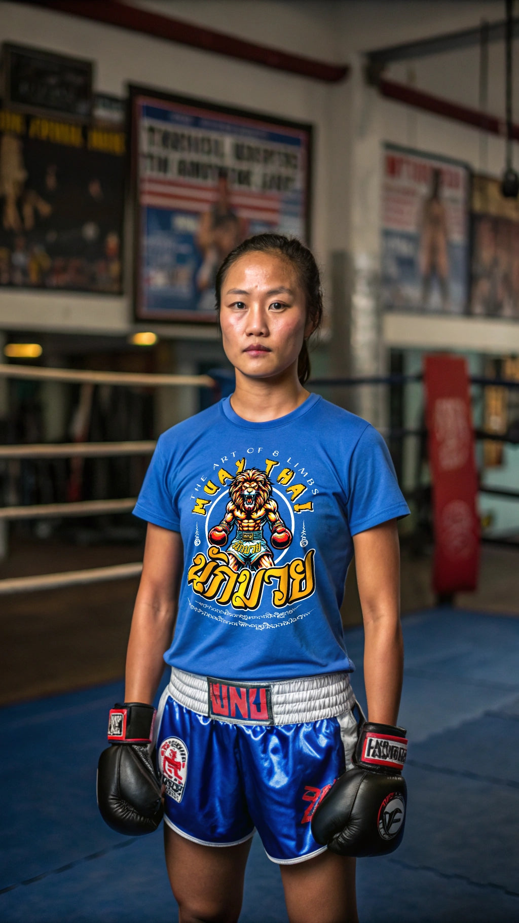 King of The Ring Muay Thai By Square Kombat - T-Shirt - Royal Blue