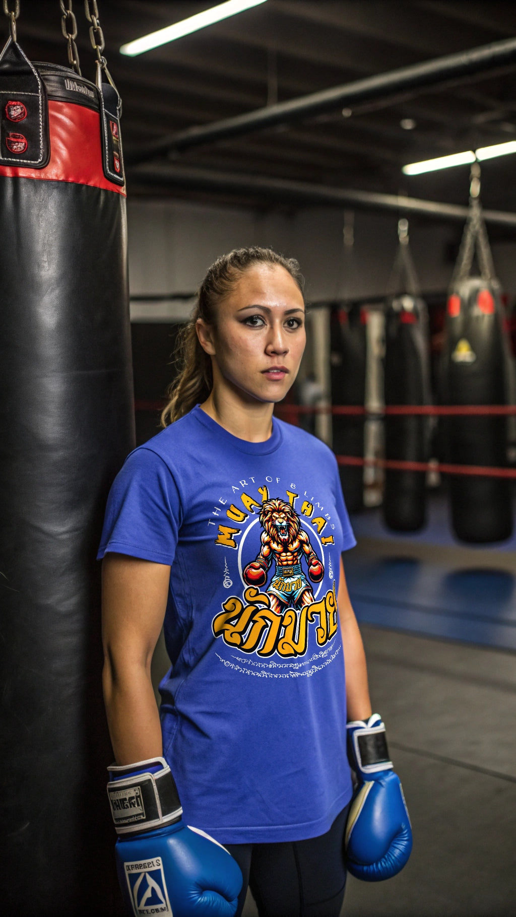 King of The Ring Muay Thai By Square Kombat - T-Shirt - Royal Blue