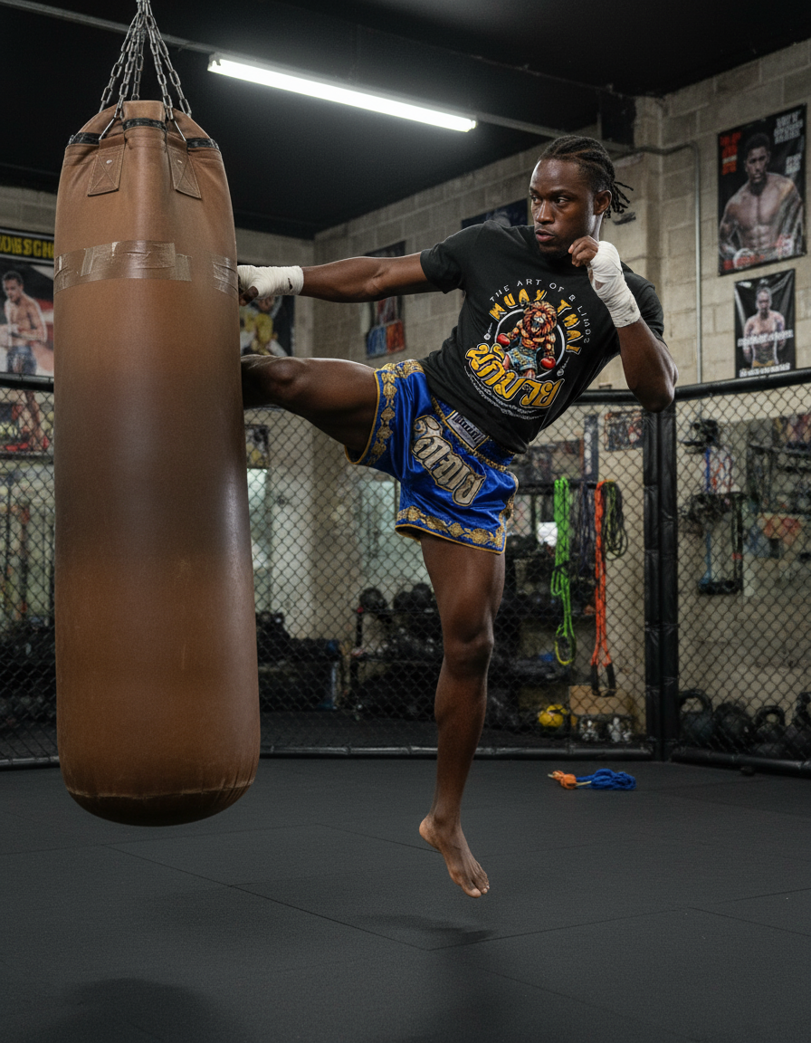 King of The Ring Muay Thai By Square Kombat - T-Shirt - Black