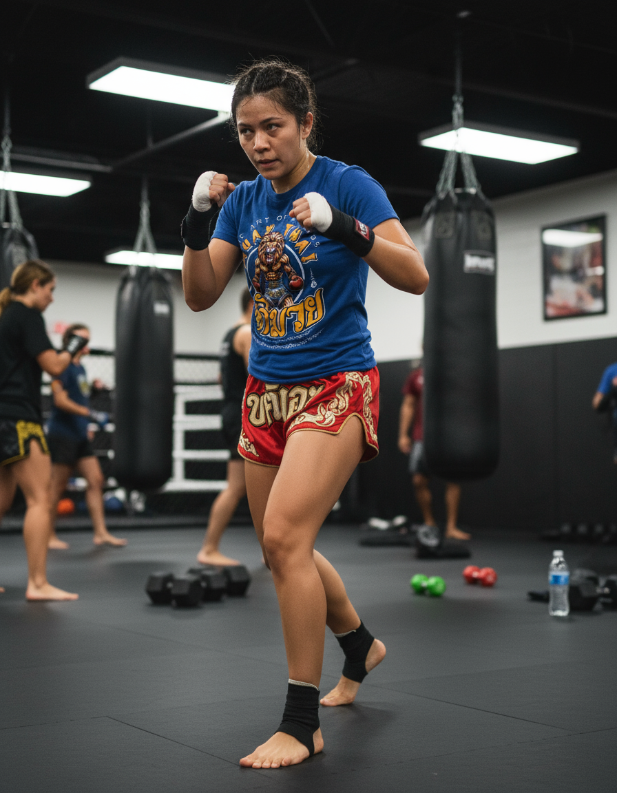 King of The Ring Muay Thai By Square Kombat - T-Shirt - Royal Blue