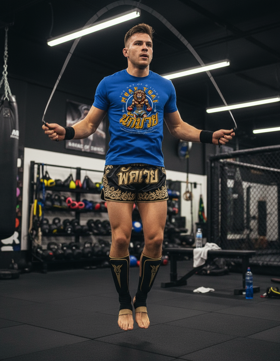 King of The Ring Muay Thai By Square Kombat - T-Shirt - Royal Blue