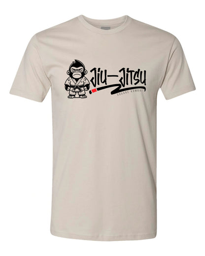 Jiu Jitsu Monkey by Square Kombat - T-Shirt - Sand