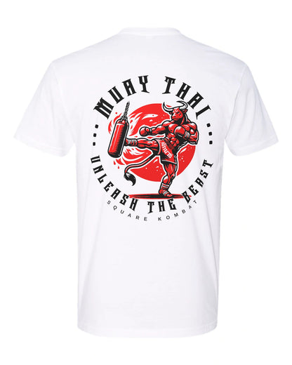 Toro Rojo Muay Thai By Square Kombat - T-Shirt - White