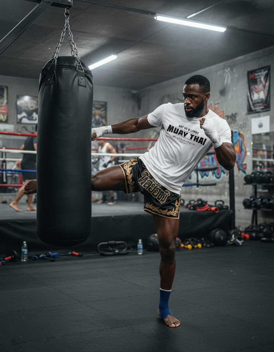 Toro Rojo Muay Thai By Square Kombat - T-Shirt - White