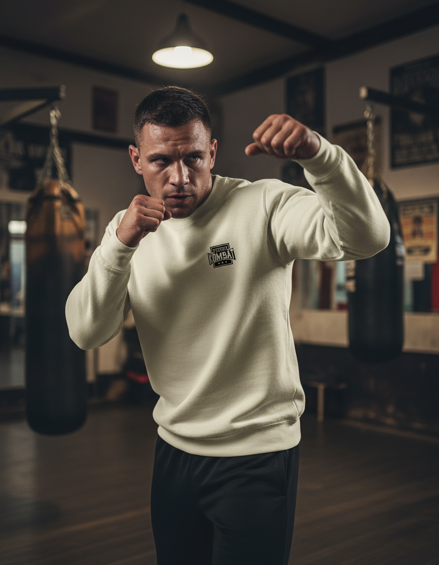 Square Kombat - Sweater Crewneck - Sand