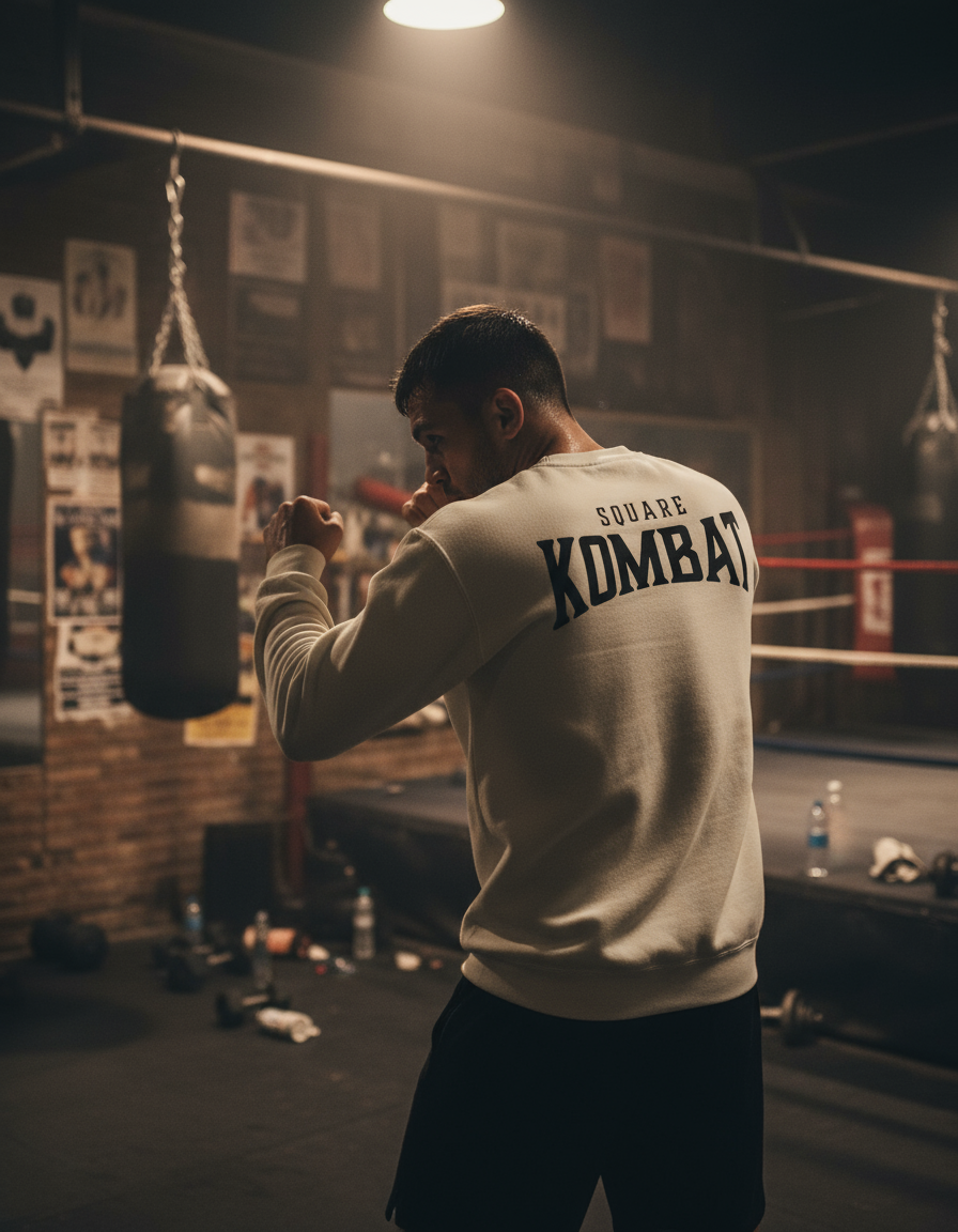 Square Kombat - Sweater Crewneck - Sand