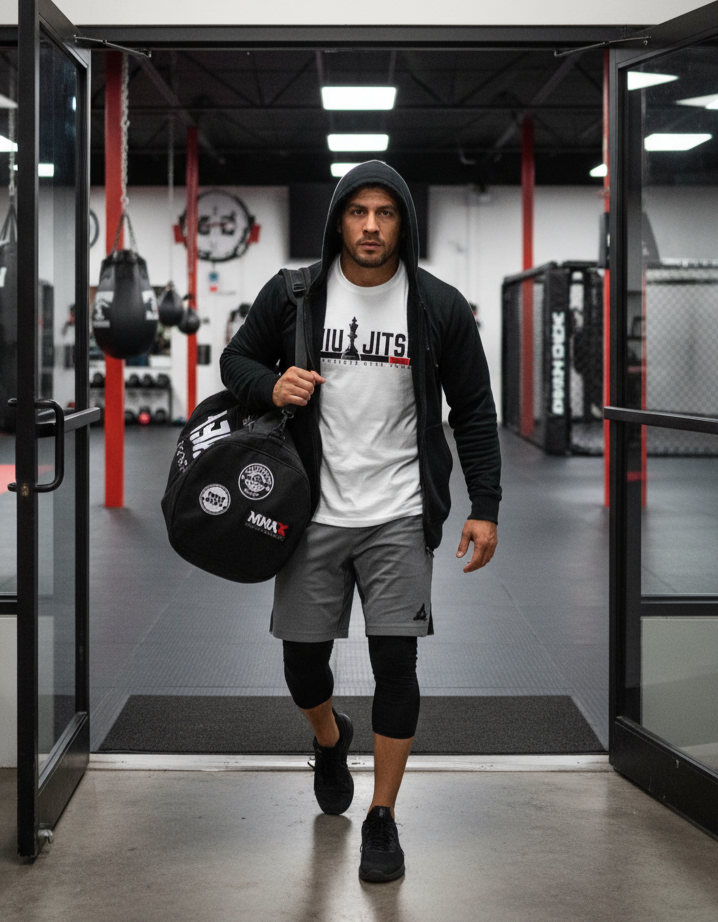 Jiu Jitsu Technique Over Power By Square Kombat - T-Shirt - White