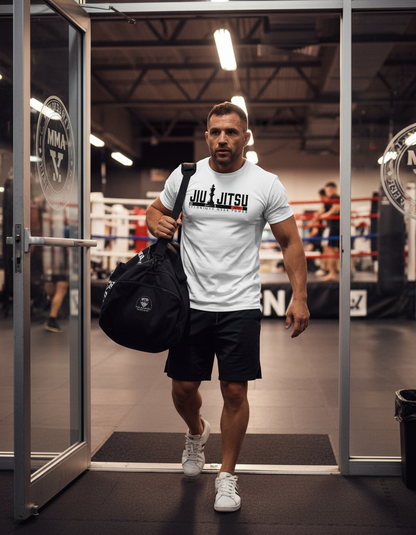 Jiu Jitsu Technique Over Power By Square Kombat - T-Shirt - White