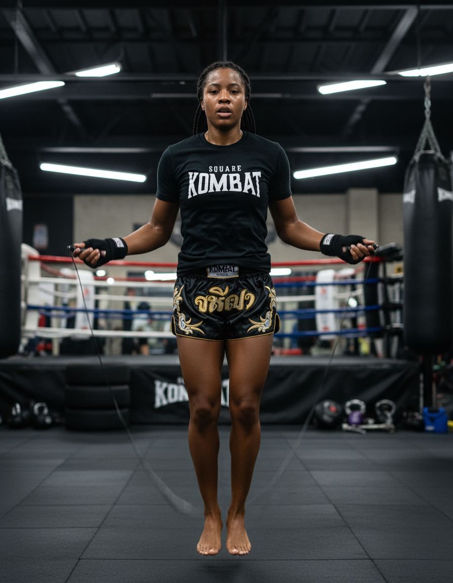 Train Hard Fight Easy By Square Kombat - T-Shirt - Black