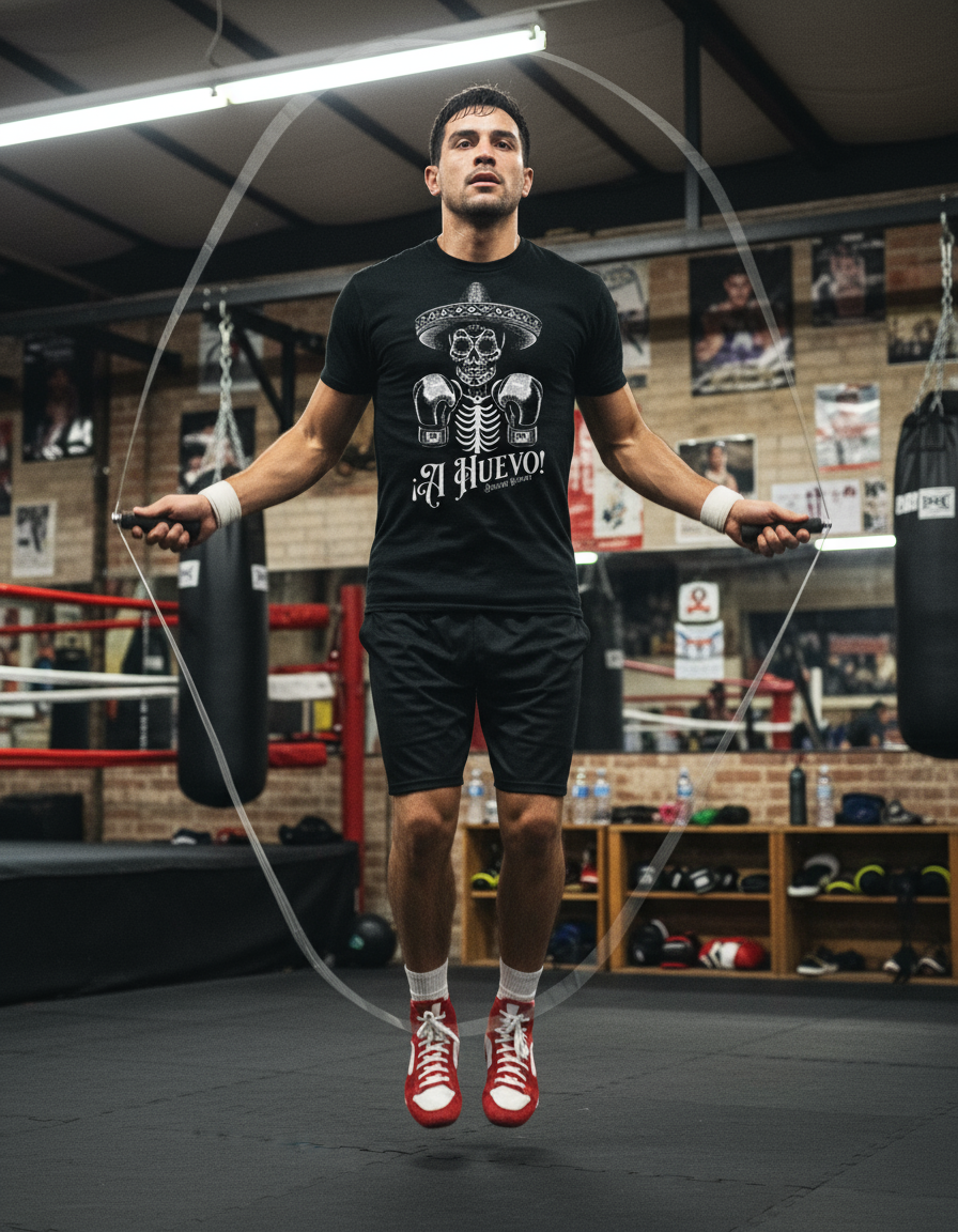 A Huevo Mexican Boxing By Square Kombat - T-Shirt - Black