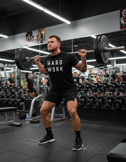 Hard Work By Square Kombat - T-Shirt - Black